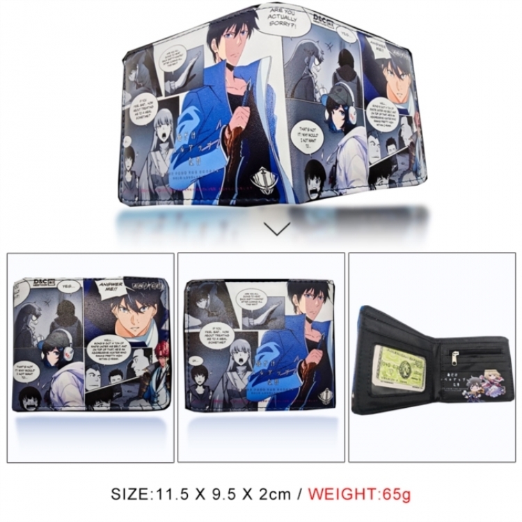 Solo Leveling:Arise 3D concave convex two fold short card wallet wallet wallet 11X9.5X2cm 65G