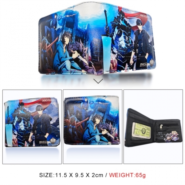 Solo Leveling:Arise 3D concave convex two fold short card wallet wallet wallet 11X9.5X2cm 65G
