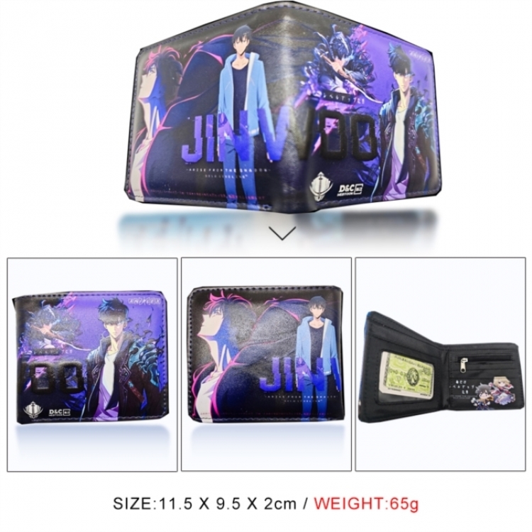 Solo Leveling:Arise 3D concave convex two fold short card wallet wallet wallet 11X9.5X2cm 65G