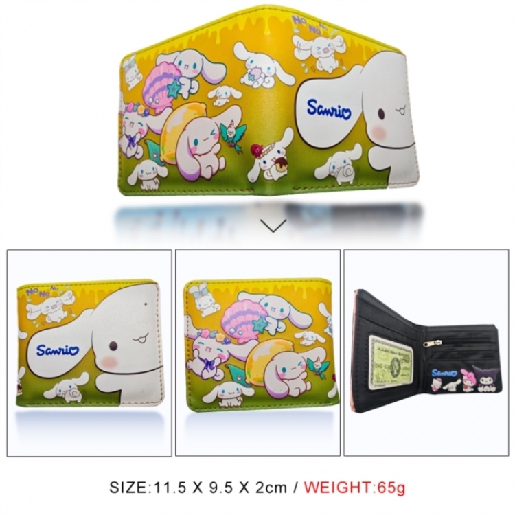 sanrio 3D concave convex two fold short card wallet wallet wallet 11X9.5X2cm 65G
