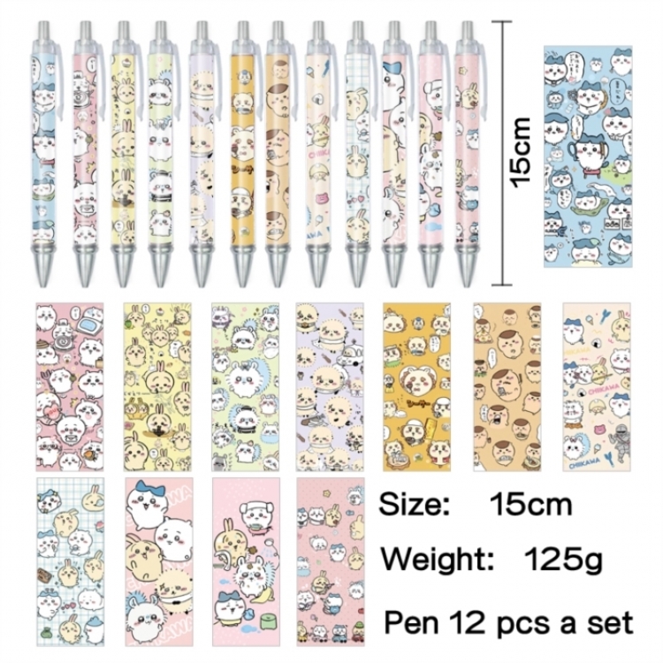 Chiikawa Anime peripheral student color picture ballpoint pen neutral pen 15cm a set of 12