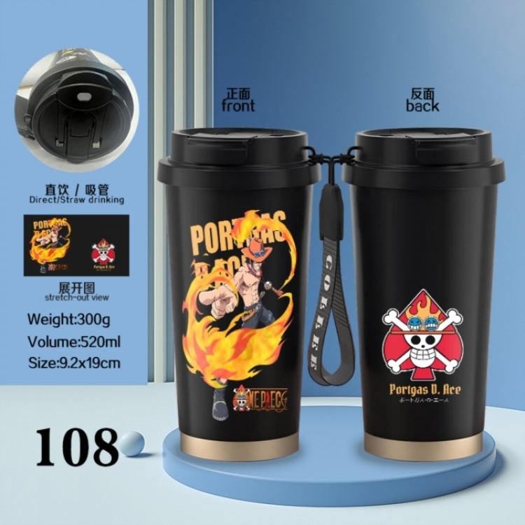 One Piece Anime peripheral stainless steel coffee cup 520ML