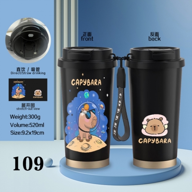 Kapibala Anime peripheral stainless steel coffee cup 520ML