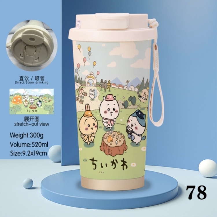 Chiikawa Anime peripheral stainless steel coffee cup 520ML