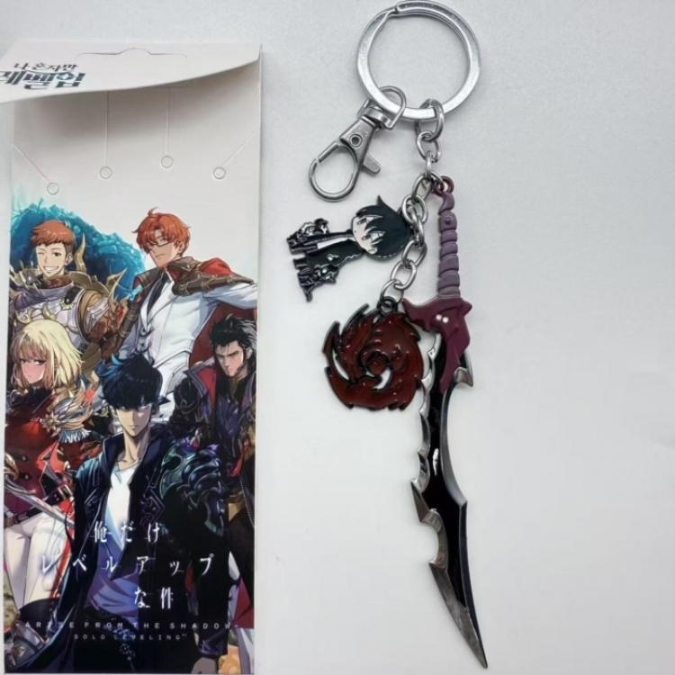 Solo Leveling:Arise  Anime cartoon 3 pendant metal keychain backpack pendant