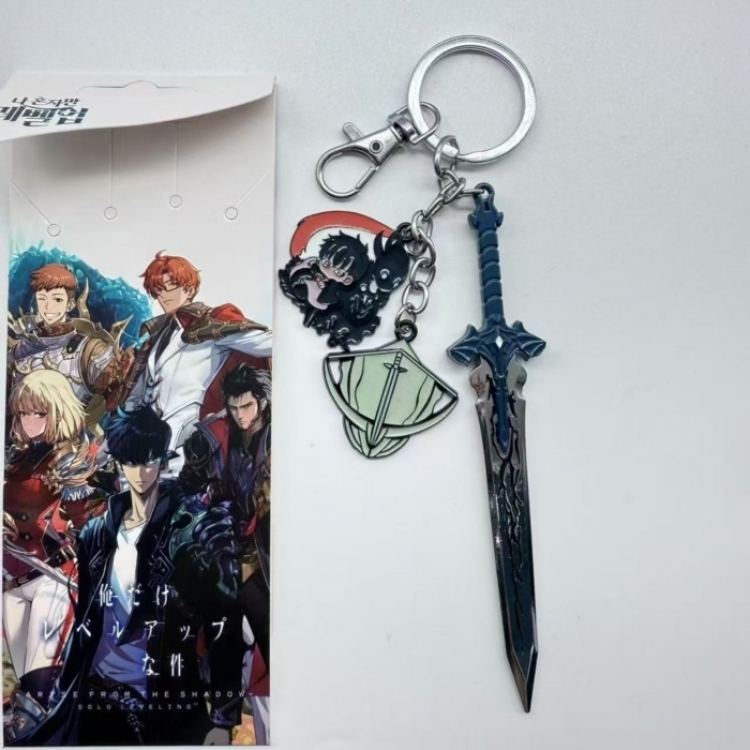 Solo Leveling:Arise  Anime cartoon 3 pendant metal keychain backpack pendant