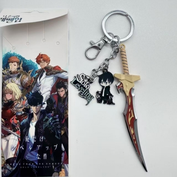 Solo Leveling:Arise  Anime cartoon 3 pendant metal keychain backpack pendant