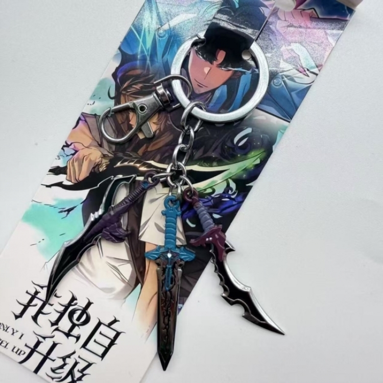 Solo Leveling:Arise Anime cartoon 3 pendant metal keychain backpack pendant