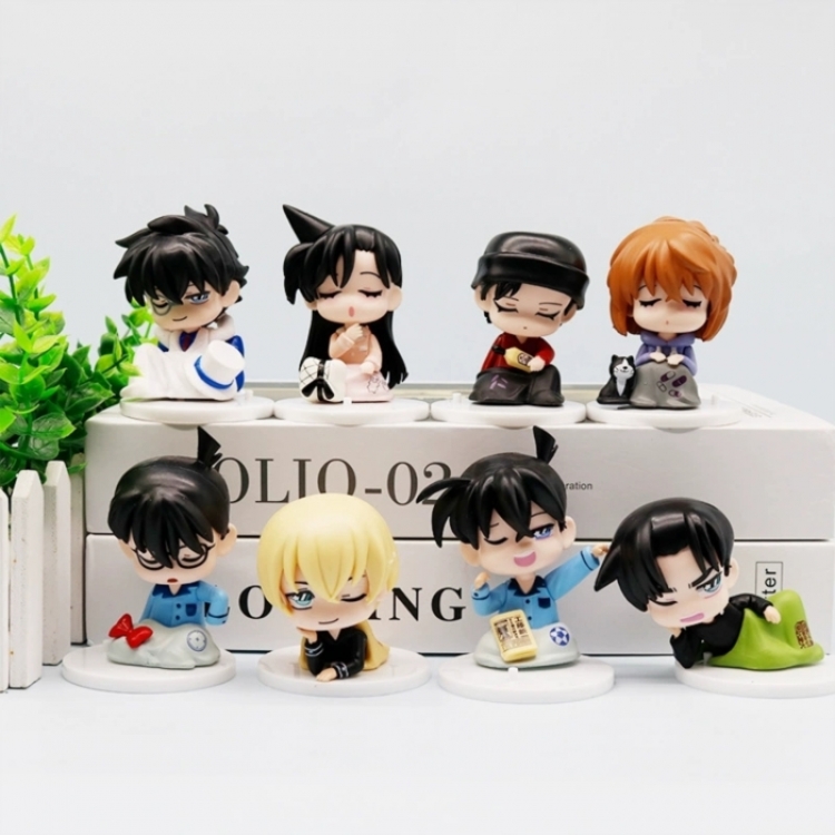 Detective conan Bagged Figure Decoration Model 6-8.2cm a set of 8
