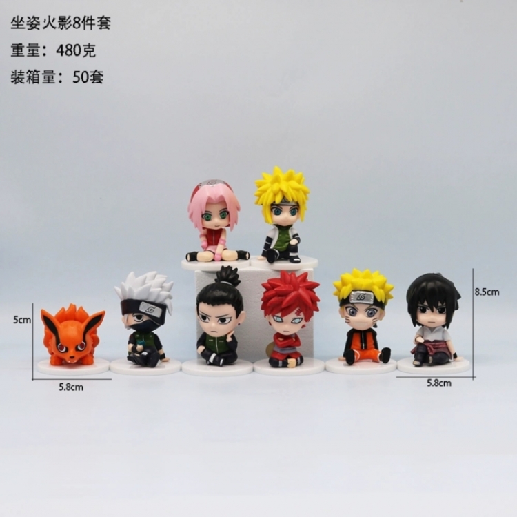 Naruto Bagged Figure Decoration Model 8.5cm a set of 6