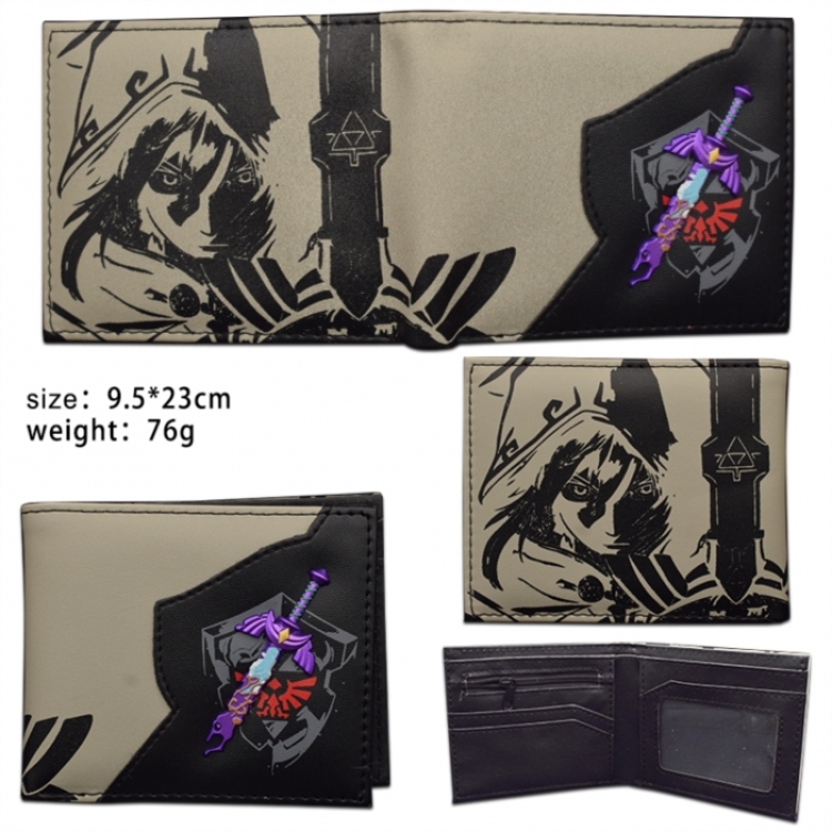 The Legend of Zelda Hardware PU wallet short two-fold wallet 9.5X23.5CM 86G
