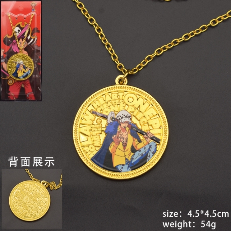 One Piece Anime cartoon metal necklace pendant ornament price for 5 pcs