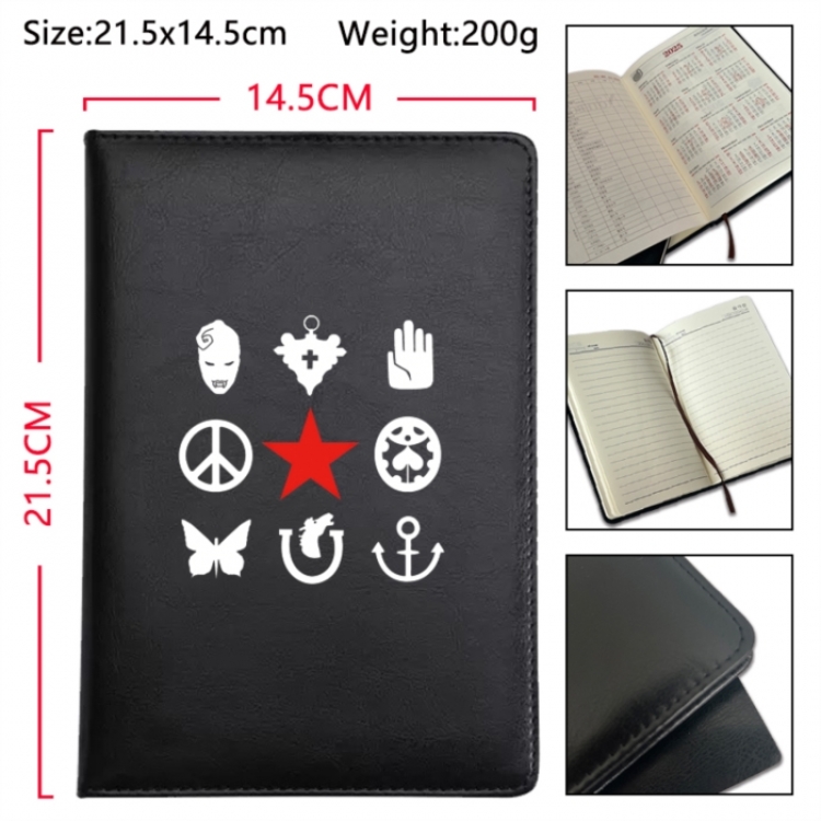 JoJos Bizarre Adventure Anime Printed PU Car Thread Notebook Hard Cover 21.5x14.5cm