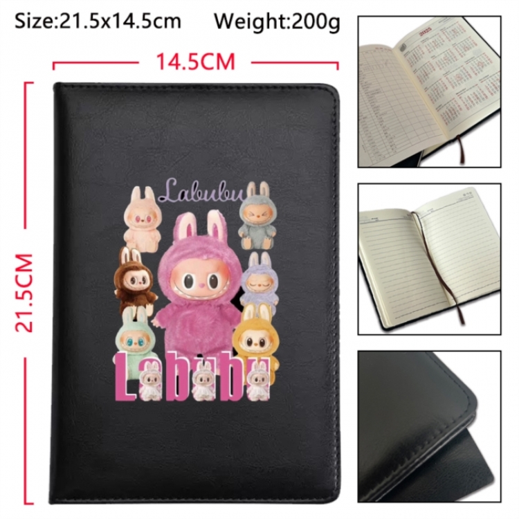 LABUBU Anime Printed PU Car Thread Notebook Hard Cover 21.5x14.5cm