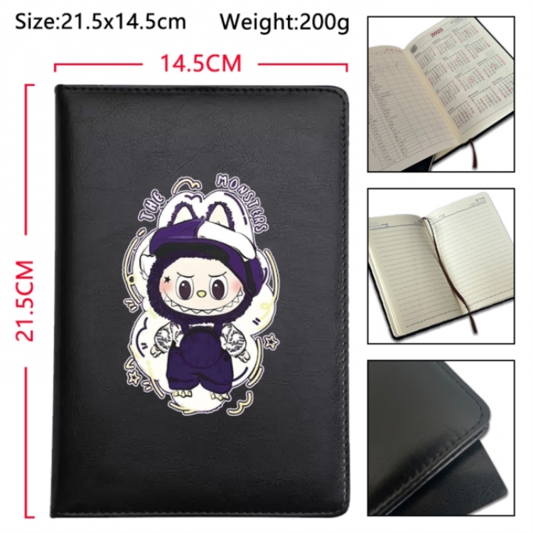 LABUBU Anime Printed PU Car Thread Notebook Hard Cover 21.5x14.5cm