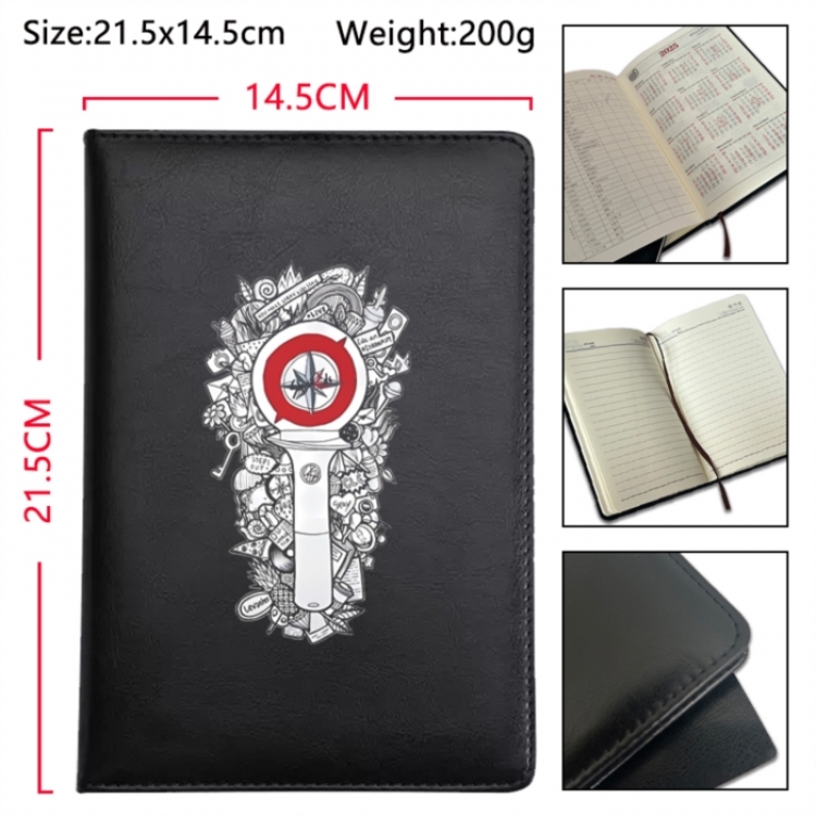 straykids Anime Printed PU Car Thread Notebook Hard Cover 21.5x14.5cm