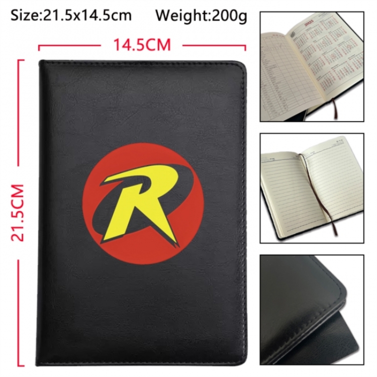 Superhero Anime Printed PU Car Thread Notebook Hard Cover 21.5x14.5cm