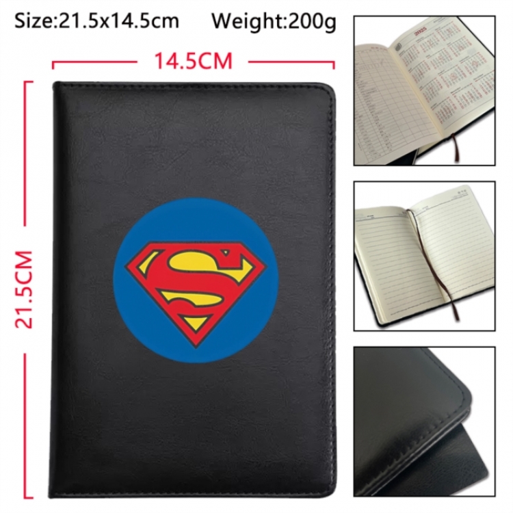 Superhero Anime Printed PU Car Thread Notebook Hard Cover 21.5x14.5cm