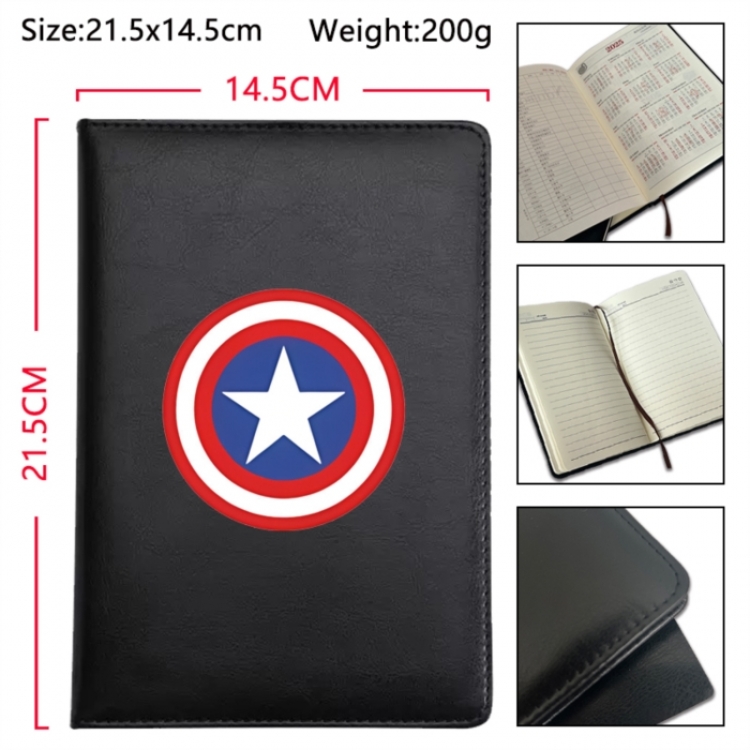 Superhero Anime Printed PU Car Thread Notebook Hard Cover 21.5x14.5cm
