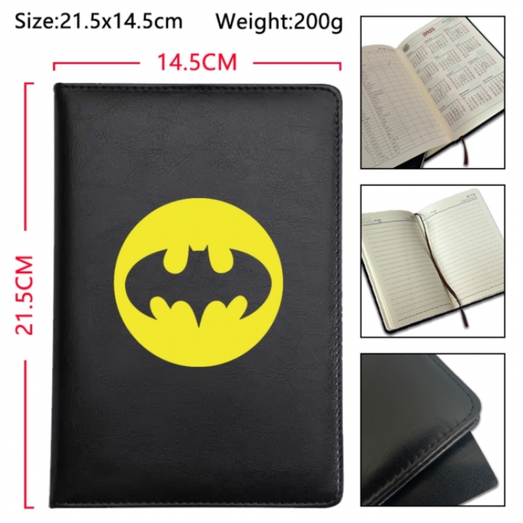 Superhero Anime Printed PU Car Thread Notebook Hard Cover 21.5x14.5cm