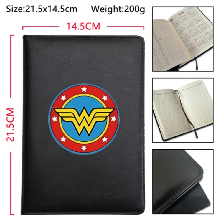 Superhero Anime Printed PU Car Thread Notebook Hard Cover 21.5x14.5cm