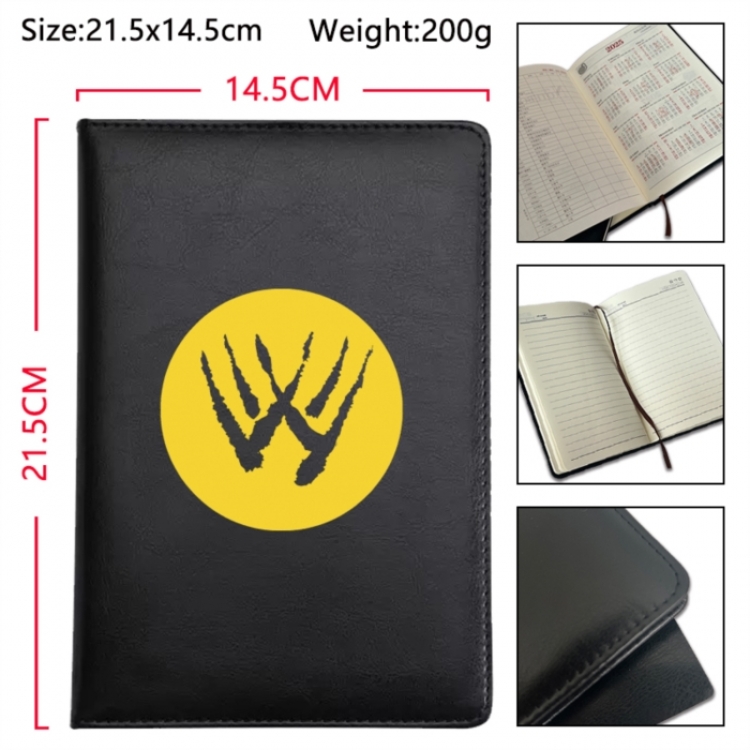 Superhero Anime Printed PU Car Thread Notebook Hard Cover 21.5x14.5cm