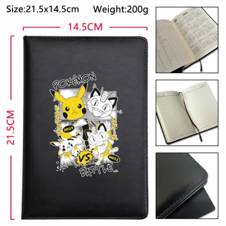 Pokemon Anime Printed PU Car Thread Notebook Hard Cover 21.5x14.5cm