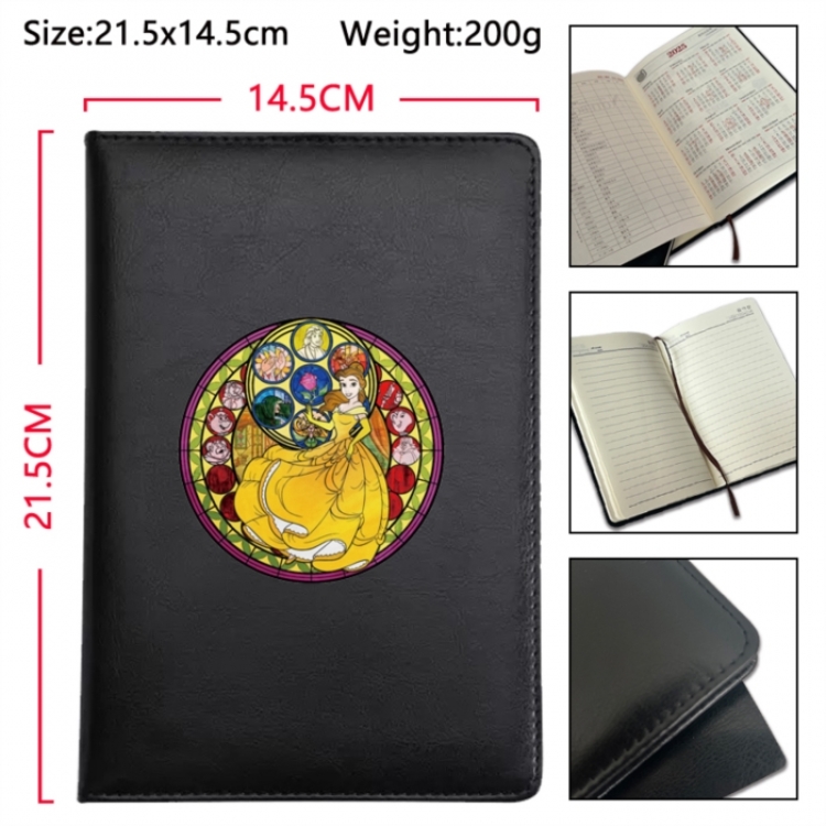 Disney Anime Printed PU Car Thread Notebook Hard Cover 21.5x14.5cm