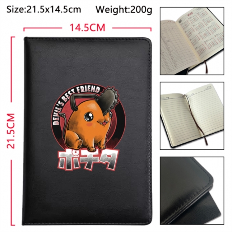 Chainsaw man Anime Printed PU Car Thread Notebook Hard Cover 21.5x14.5cm