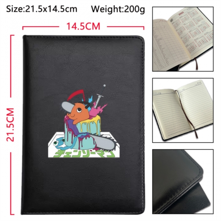 Chainsaw man Anime Printed PU Car Thread Notebook Hard Cover 21.5x14.5cm