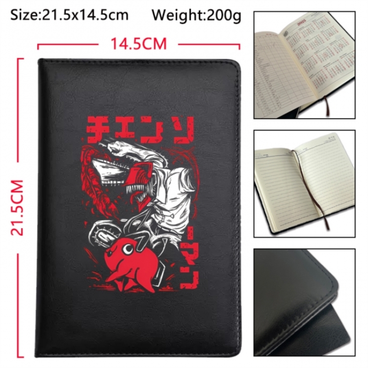 Chainsaw man Anime Printed PU Car Thread Notebook Hard Cover 21.5x14.5cm