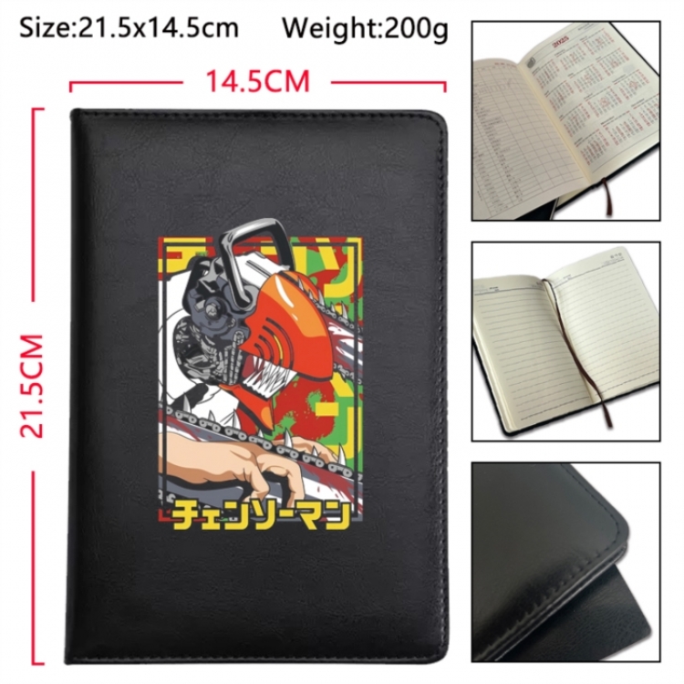 Chainsaw man Anime Printed PU Car Thread Notebook Hard Cover 21.5x14.5cm