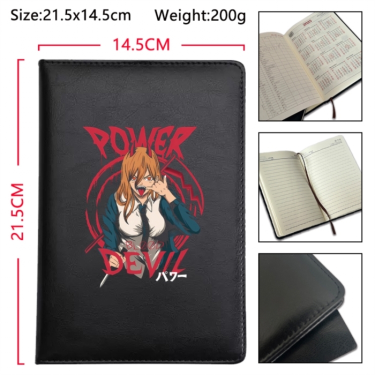 Chainsaw man Anime Printed PU Car Thread Notebook Hard Cover 21.5x14.5cm