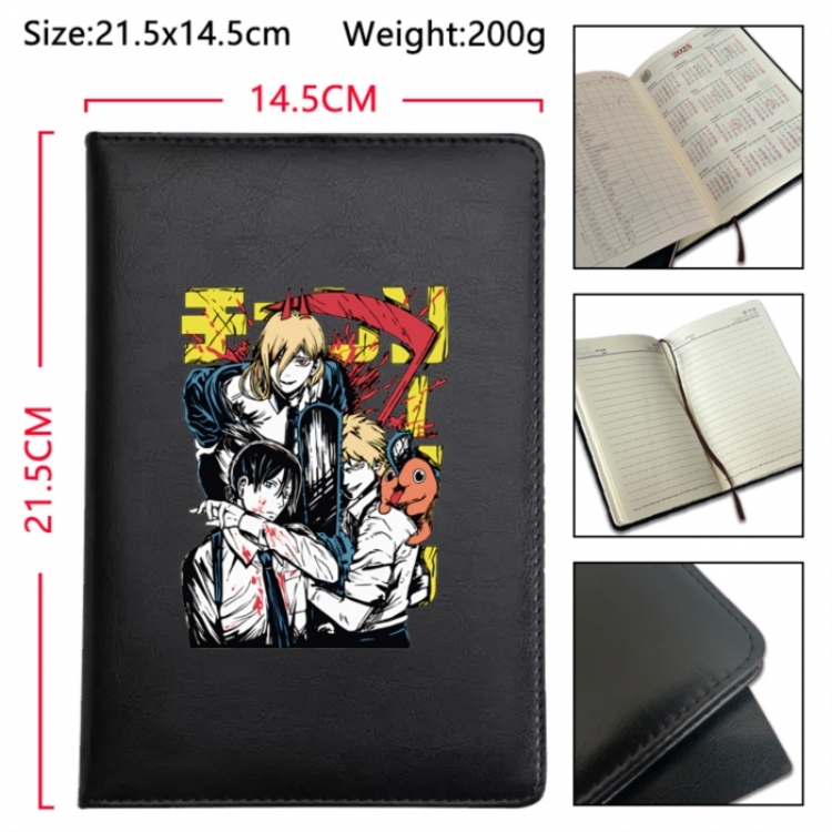 Chainsaw man Anime Printed PU Car Thread Notebook Hard Cover 21.5x14.5cm
