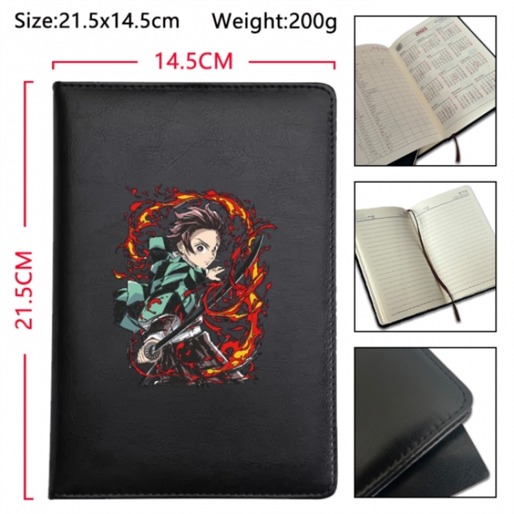 Demon Slayer Kimets Anime Printed PU Car Thread Notebook Hard Cover 21.5x14.5cm