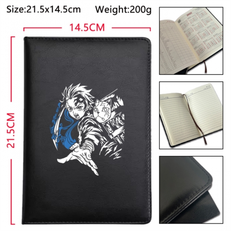 Demon Slayer Kimets Anime Printed PU Car Thread Notebook Hard Cover 21.5x14.5cm