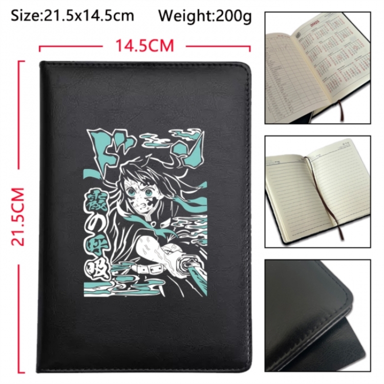 Demon Slayer Kimets Anime Printed PU Car Thread Notebook Hard Cover 21.5x14.5cm