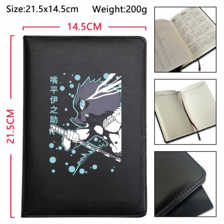 Demon Slayer Kimets Anime Printed PU Car Thread Notebook Hard Cover 21.5x14.5cm