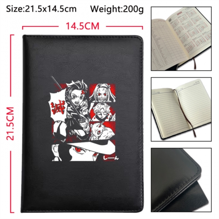 Demon Slayer Kimets Anime Printed PU Car Thread Notebook Hard Cover 21.5x14.5cm