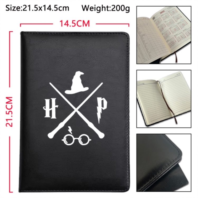 Harry Potter Anime Printed PU Car Thread Notebook Hard Cover 21.5x14.5cm