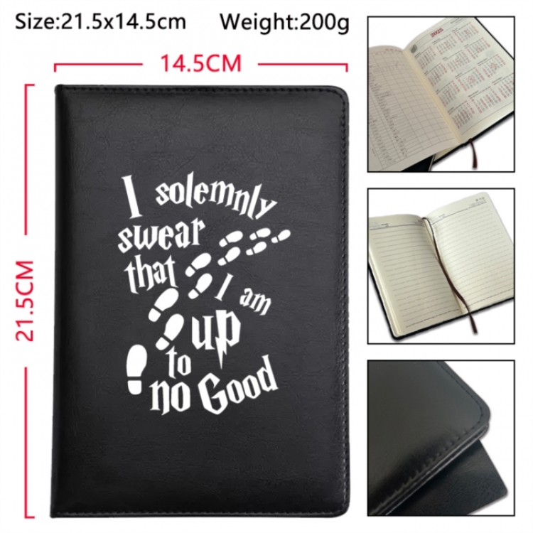 Harry Potter Anime Printed PU Car Thread Notebook Hard Cover 21.5x14.5cm