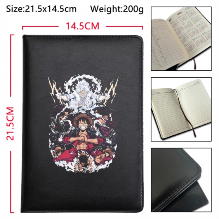 One Piece Anime Printed PU Car Thread Notebook Hard Cover 21.5x14.5cm