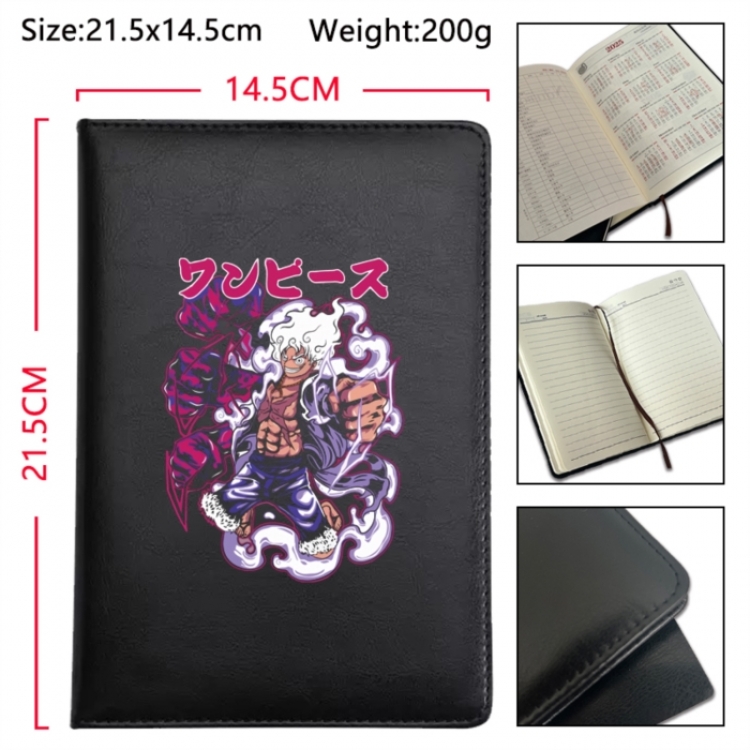 One Piece Anime Printed PU Car Thread Notebook Hard Cover 21.5x14.5cm