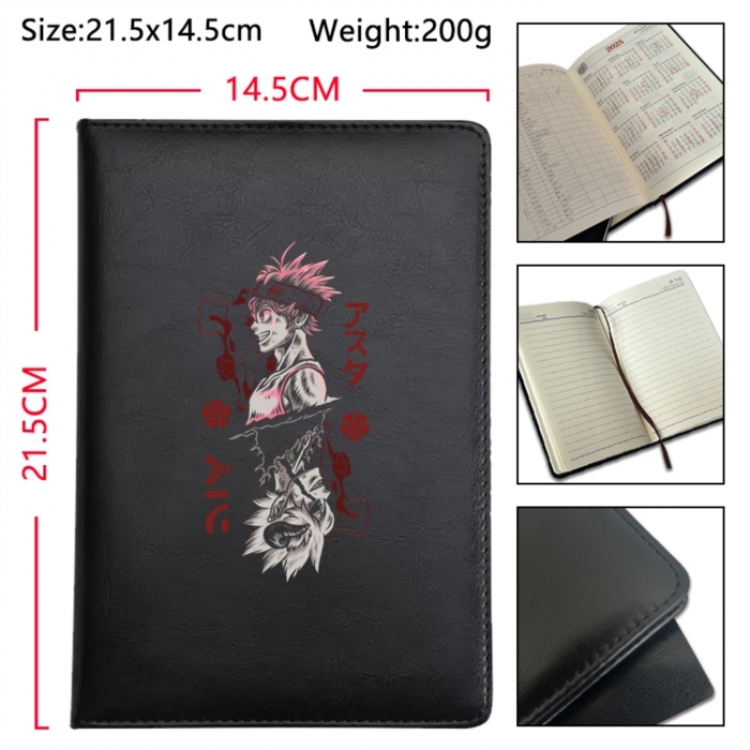 Black Clover Anime Printed PU Car Thread Notebook Hard Cover 21.5x14.5cm
