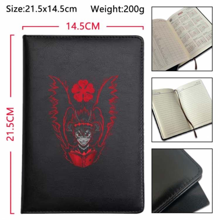 Black Clover Anime Printed PU Car Thread Notebook Hard Cover 21.5x14.5cm