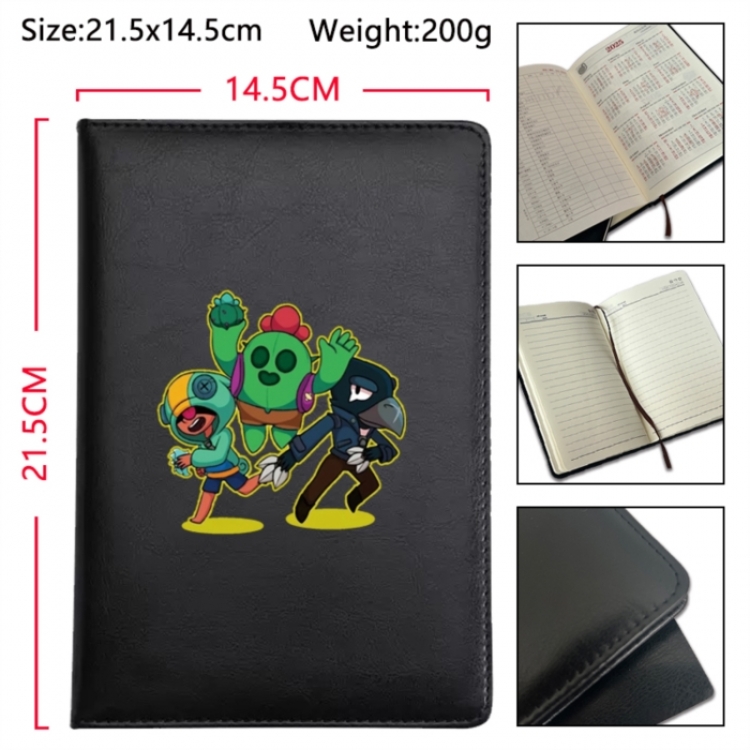 Brawl Stars Anime Printed PU Car Thread Notebook Hard Cover 21.5x14.5cm