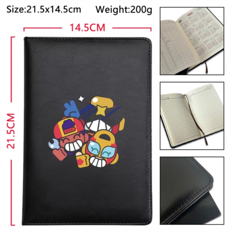 Brawl Stars Anime Printed PU Car Thread Notebook Hard Cover 21.5x14.5cm