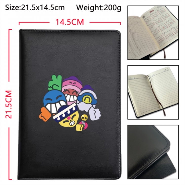 Brawl Stars Anime Printed PU Car Thread Notebook Hard Cover 21.5x14.5cm