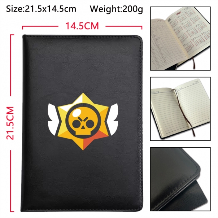 Brawl Stars Anime Printed PU Car Thread Notebook Hard Cover 21.5x14.5cm