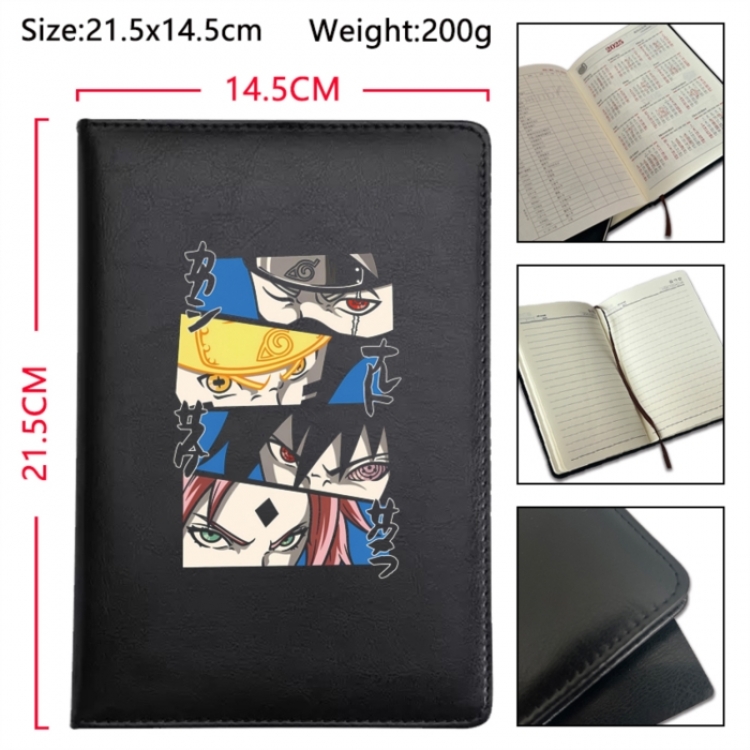 Naruto Anime Printed PU Car Thread Notebook Hard Cover 21.5x14.5cm